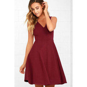 Lulus Hello World Wine Red Midi Dress - Size Large